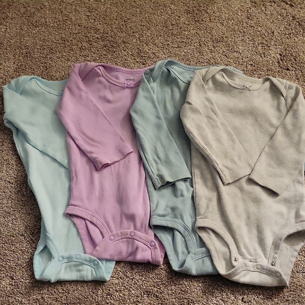 Carter's Soft Pastel Baby Bodysuit Trio